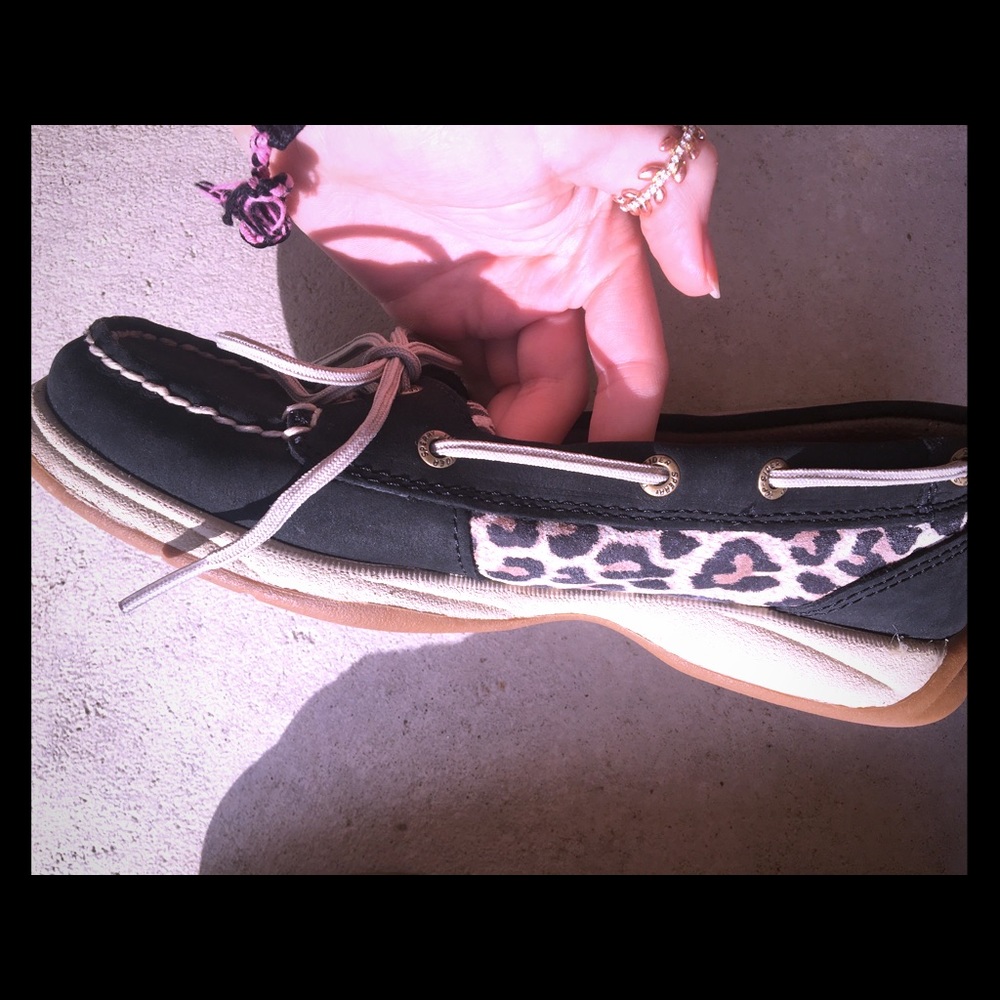 Cheetah sperry shoes